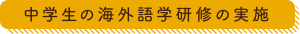 中学生の海外語学研修の実施 